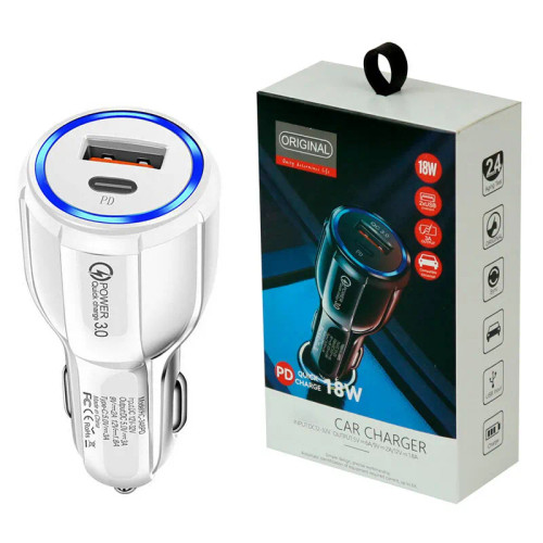 شارژر فندکی فست شارژ برند تی ای Fast Car Charger TE-348PD