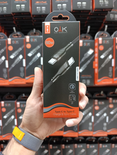 کابل شارژ دوسر تایپ سی OAK مدل K-361