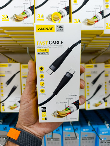 کابل شارژ دو سر تایپسی آسنای مدل AC-006 CC