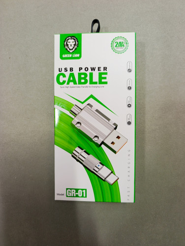 کابل شارژ تایپسی ژله ای برند GREEN LION (غیر اصل)