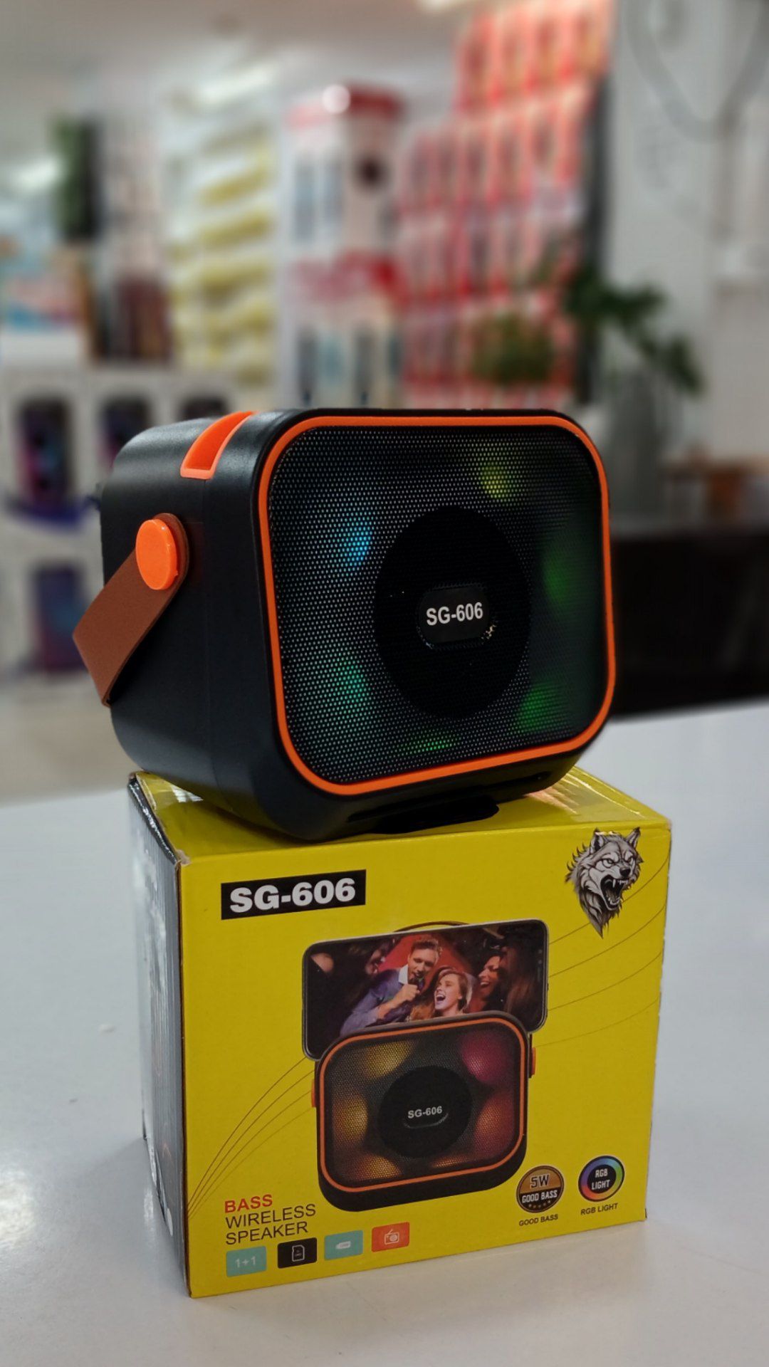 اسپیکر بلوتوثی SG-606 | مینی اسپیکر RGB رقص نور دار | باس قوی | قابل حمل | فروش اقساطی